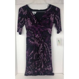 NWT Maggy London Purple Wrap Dress